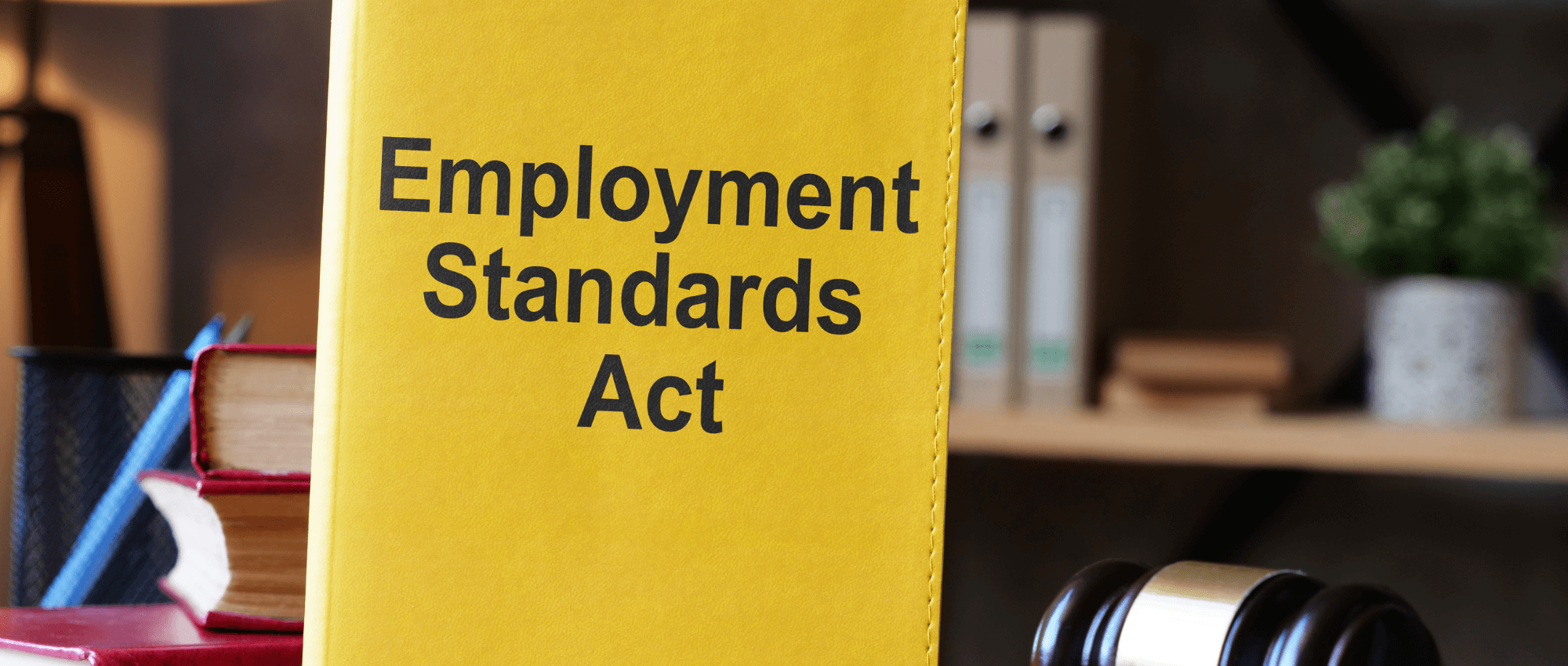 employment standards act on a desk with gavel